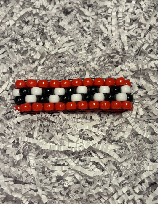 FNAF Checkered Beaded Kandi Cuff Bracelet
