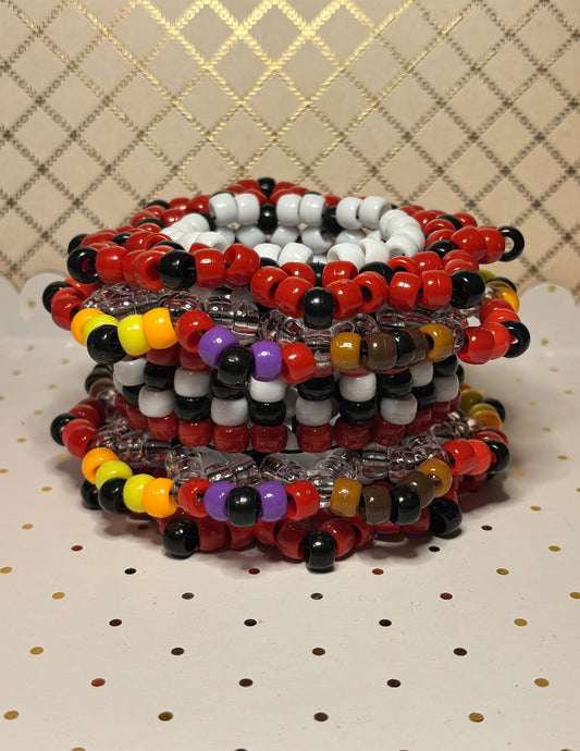 FNAF Beaded Rotating Spiked Kandi Cuff Bracelet