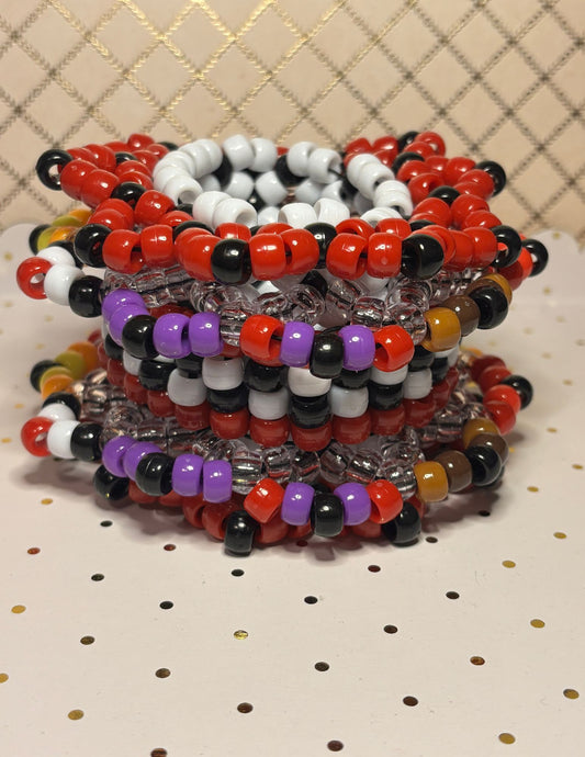 FNAF Beaded Rotating Spiked Kandi Cuff Bracelet